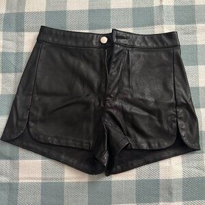 H&M Faux Leather Shorts Small